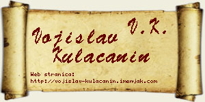 Vojislav Kulačanin vizit kartica